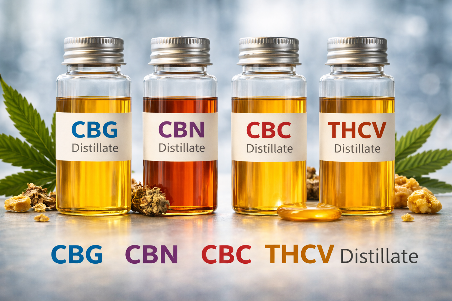 CBG, CBN, CBC and THCV Distillate